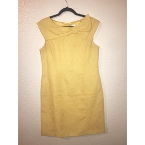 YELLOW DRESS WITH HALF BOW
